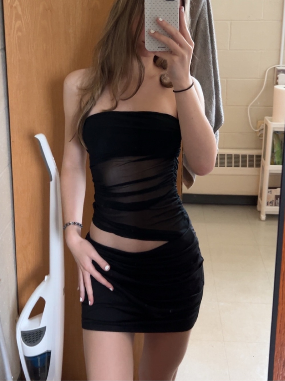 Black going out mini dress